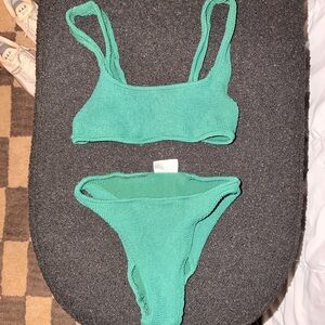 Youswim Green eva top regular bottom Bikini Set